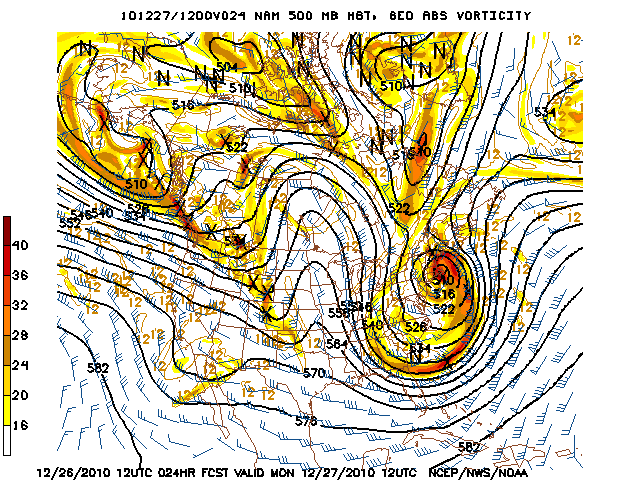 image of 500mb Vort, Ht