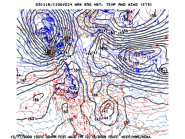 image of 850mb Temp, Ht