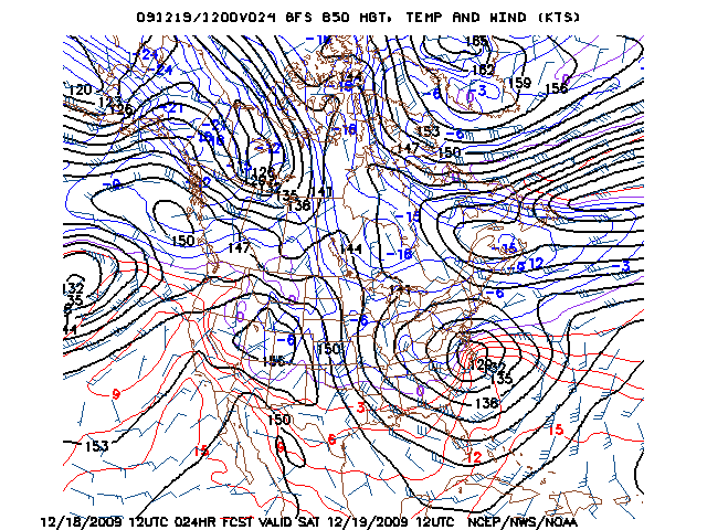 image of 850mb Temp, Ht