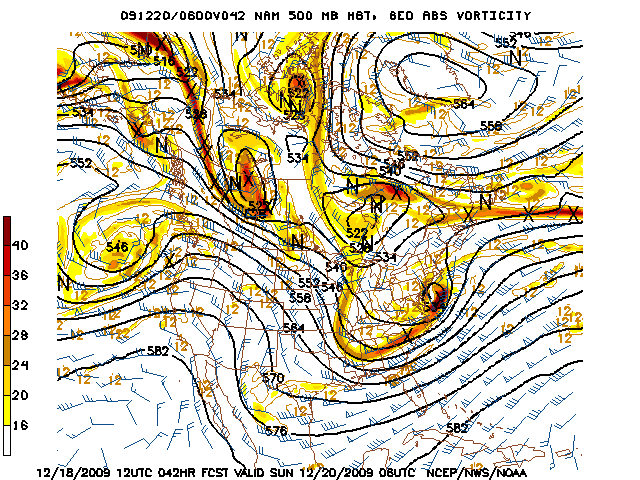 image of 500mb Vort, Ht