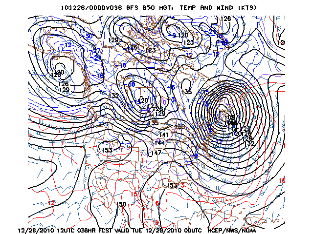 image of 850mb Temp, Ht