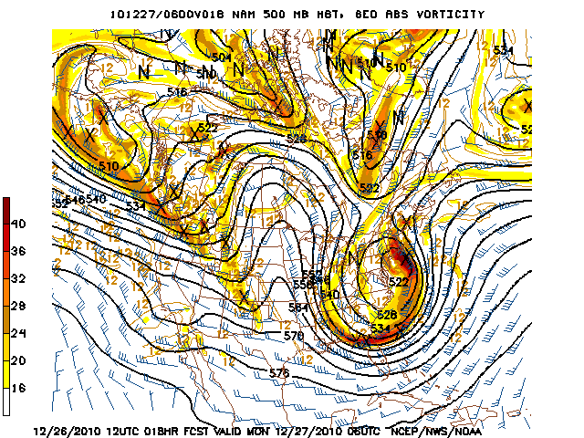 image of 500mb Vort, Ht