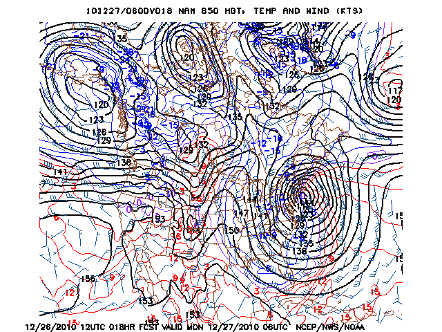 image of 850mb Temp, Ht