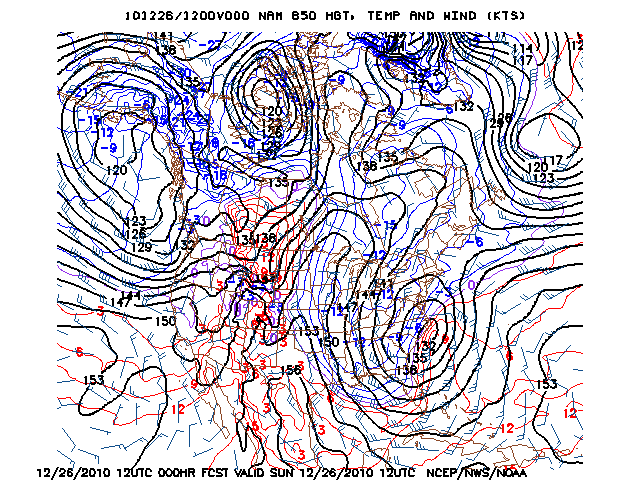 image of 850mb Temp, Ht