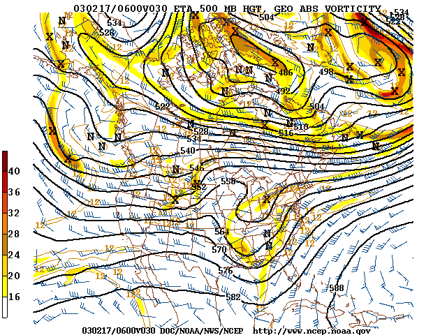 image of 500mb Vort, Ht