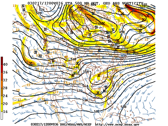 image of 500mb Vort, Ht