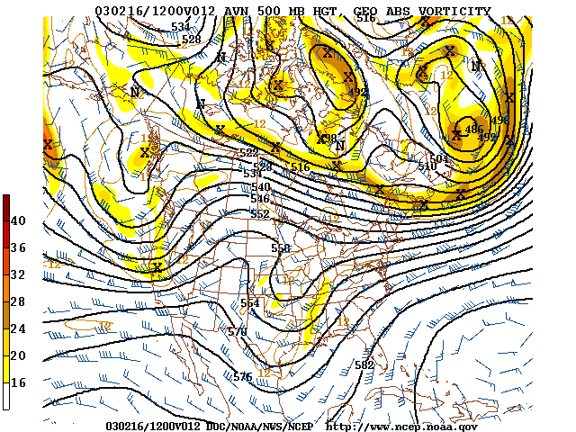 image of 500mb Vort, Ht