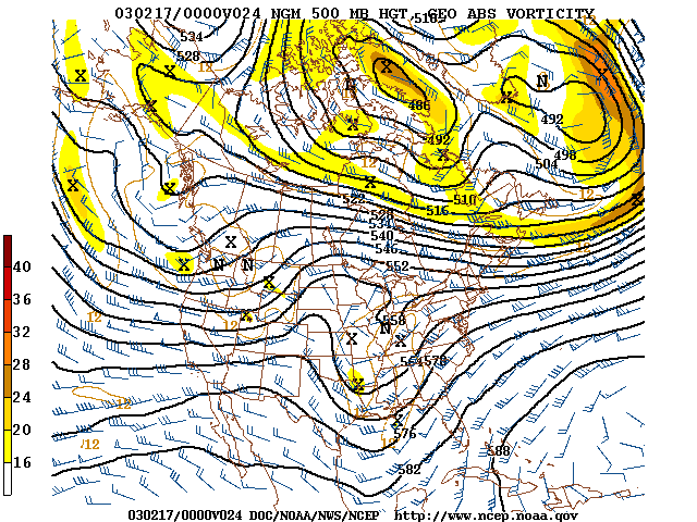 image of 500mb Vort, Ht