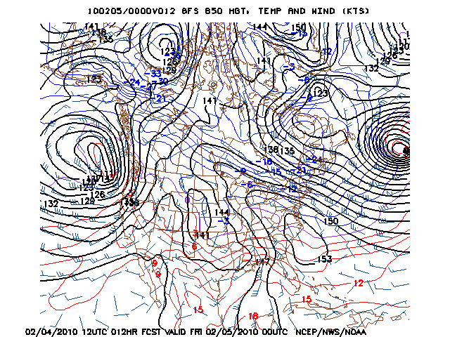 image of 850mb Temp, Ht