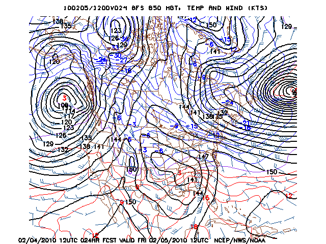 image of 850mb Temp, Ht