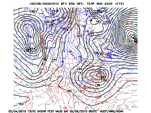 image of 850mb Temp, Ht