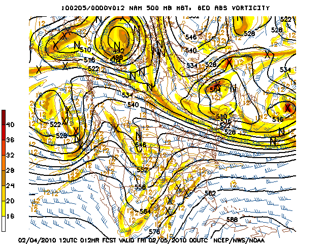 image of 500mb Vort, Ht