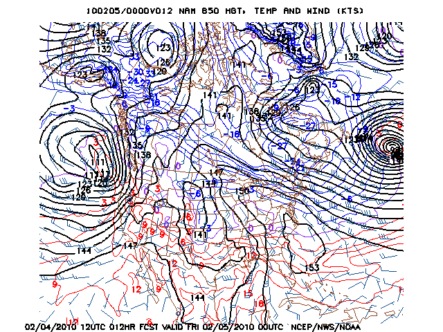 image of 850mb Temp, Ht