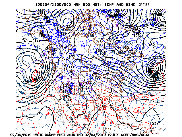 image of 850mb Temp, Ht