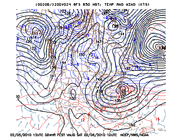 image of 850mb Temp, Ht