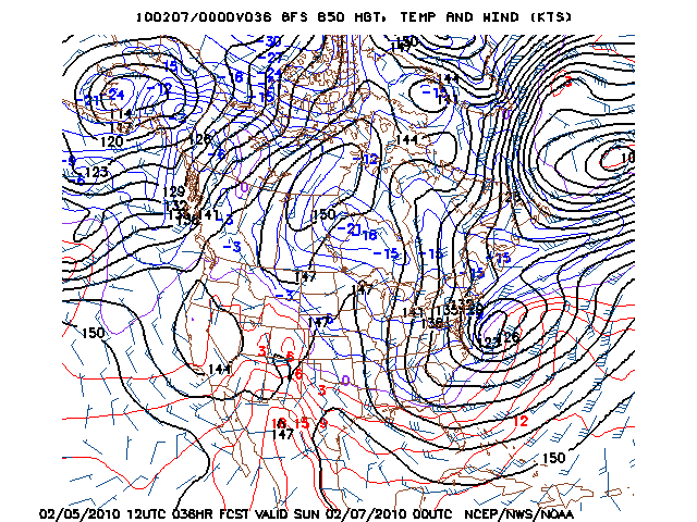 image of 850mb Temp, Ht