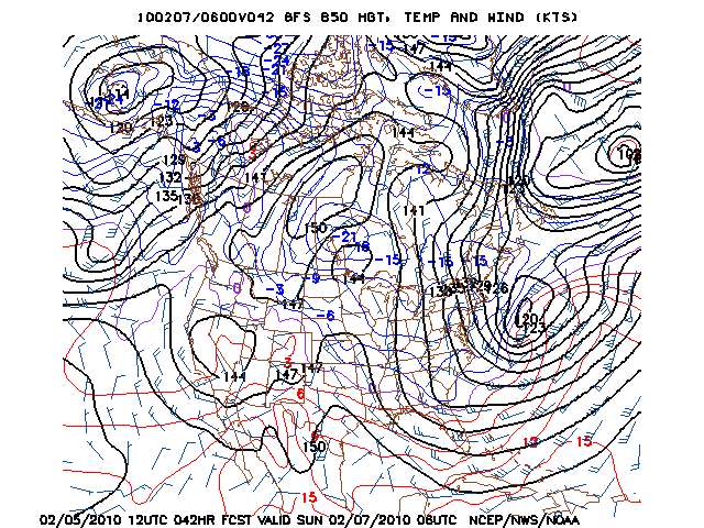 image of 850mb Temp, Ht