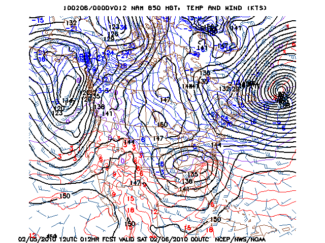 image of 850mb Temp, Ht