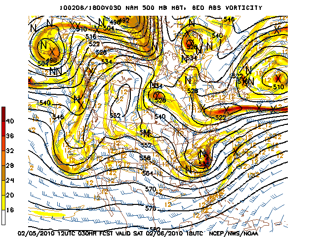 image of 500mb Vort, Ht