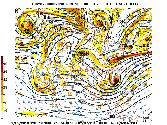 image of 500mb Vort, Ht