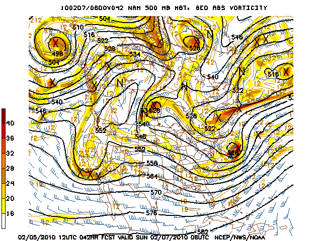 image of 500mb Vort, Ht