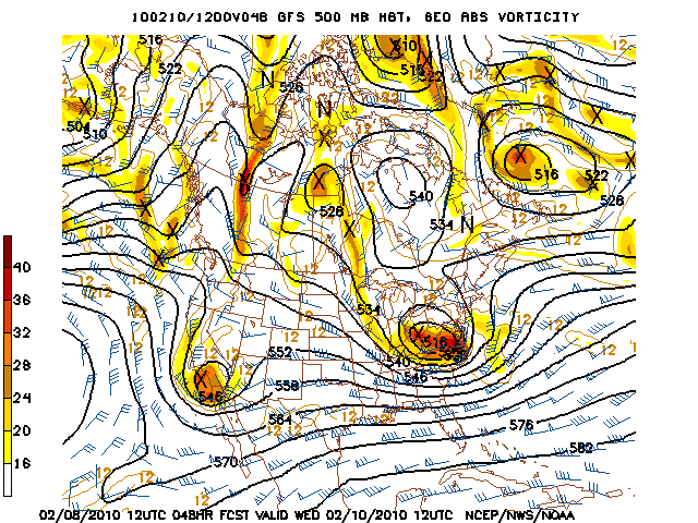 image of 500mb Vort, Ht