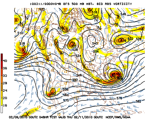 image of 500mb Vort, Ht