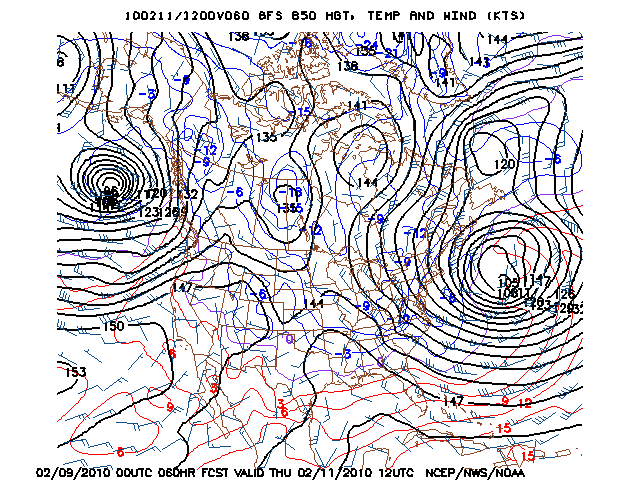 image of 850mb Temp, Ht