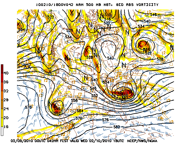 image of 500mb Vort, Ht